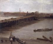 Brown and Silver Old Battersea Bridge James Mcneill Whistler